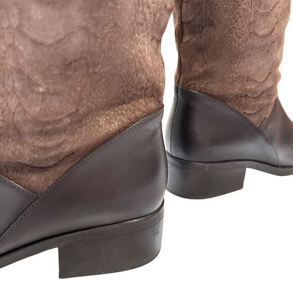 Markon Shannon Women's Leather Snakeskin Embossed  Pull On  Boots Size 8 - Picture 3 of 8